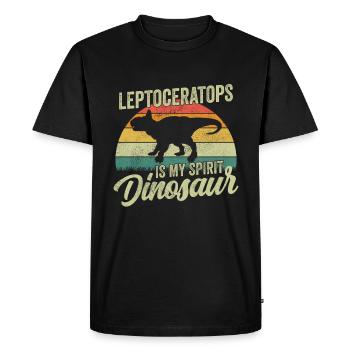 Leptoceratops Dinosaur Children Dino Gift - Men's Premium Organic T-Shirt - black - Front - Nico (187cm)