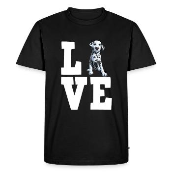 Dalmatian Dog Dog Dog Owner - Men's Premium Organic T-Shirt - black - Front - Nico (187cm)