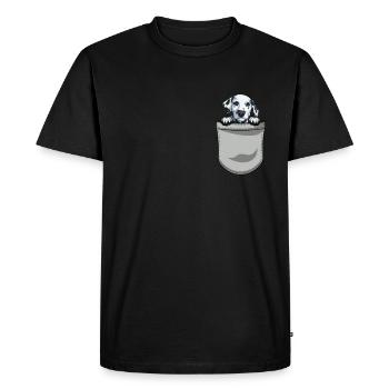 Propriétaire de chien de chien dalmate - T-shirt Premium bio Homme - noir - Devant - Nico (187cm)