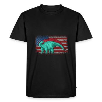 Wuerhosaurus Dinosaur Children Dino Gift - Men's Premium Organic T-Shirt - black - Front - Nico (187cm)