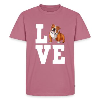 Deutsch Bulldog Dog Dog Propriétaire - T-shirt Premium bio Homme - mauve - Devant - Nico (187cm)