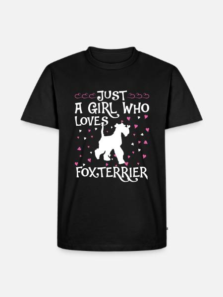Foxterrier Hund Dog Hundehalter - Männer Premium Bio T-Shirt - Schwarz