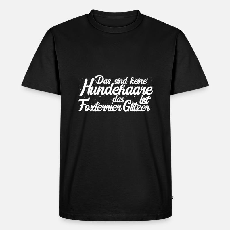 Foxterrier Hund Dog Hundehalter - Männer Premium Bio T-Shirt - Schwarz