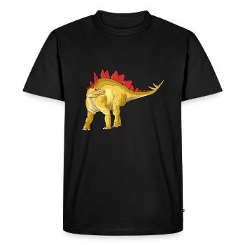 Stegosaurus Dinosaur Children Dino Gift - Men's Premium Organic T-Shirt - black - Front - Nico (187cm)