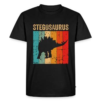 Stegosaurus Dinosaure Enfants Dino Cadeau - T-shirt Premium bio Homme - noir - Devant - Nico (187cm)