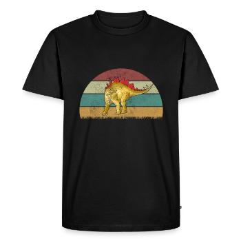 Stegosaurus Dinosaure Enfants Dino Cadeau - T-shirt Premium bio Homme - noir - Devant - Nico (187cm)