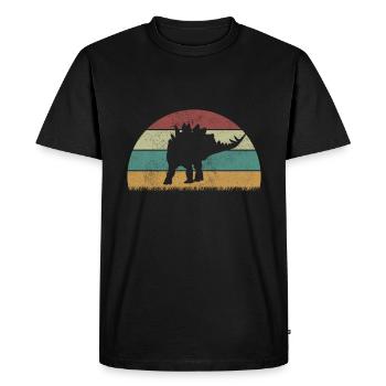 Stegosaurus Dinosaure Enfants Dino Cadeau - T-shirt Premium bio Homme - noir - Devant - Nico (187cm)