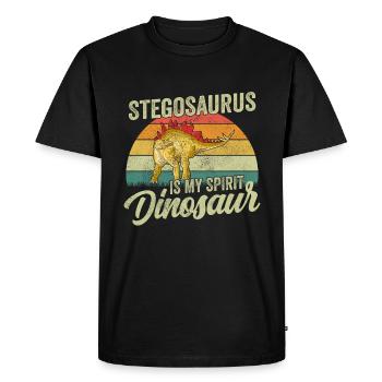 Stegosaurus Dinosaure Enfants Dino Cadeau - T-shirt Premium bio Homme - noir - Devant - Nico (187cm)