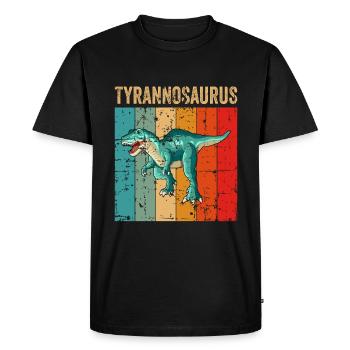 Tyrannosaurus Dinosaur Children Dino Gift - Men's Premium Organic T-Shirt - black - Front - Nico (187cm)