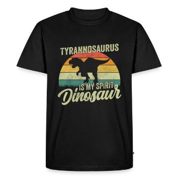 Tyrannosaurus Dinosaur Children Dino Gift - Men's Premium Organic T-Shirt - black - Front - Nico (187cm)