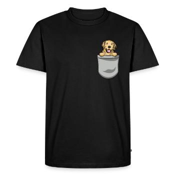 Golden Retriever Dog Dog Dog Owner - Men's Premium Organic T-Shirt - black - Front - Nico (187cm)
