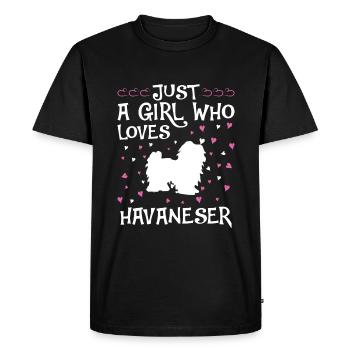 Propriétaire de chien de chien havanais - T-shirt Premium bio Homme - noir - Devant - Nico (187cm)