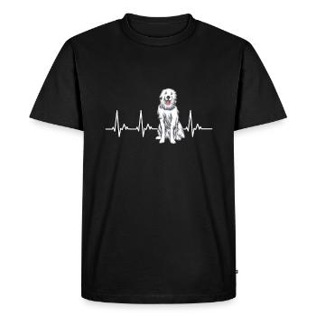 Chien de montagne des Pyrénées Chien Propriétaire de chien - T-shirt Premium bio Homme - noir - Devant - Nico (187cm)