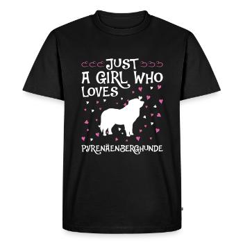 Chien de montagne des Pyrénées Chien Propriétaire de chien - T-shirt Premium bio Homme - noir - Devant - Nico (187cm)