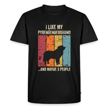 Pyrenean Mountain Dog Dog Dog Dog Owner - Men's Premium Organic T-Shirt - black - Front - Nico (187cm)