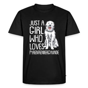 Chien de montagne des Pyrénées Chien Propriétaire de chien - T-shirt Premium bio Homme - noir - Devant - Nico (187cm)