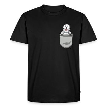 Chien de montagne des Pyrénées Chien Propriétaire de chien - T-shirt Premium bio Homme - noir - Devant - Nico (187cm)