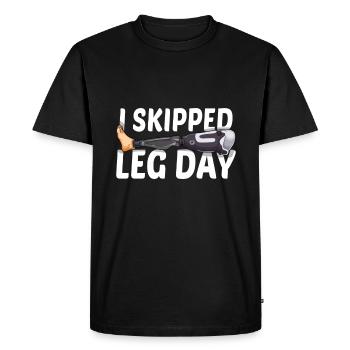 Chirurgie de la jambe en fauteuil roulant jambe perdue - T-shirt Premium bio Homme - noir - Devant - Nico (187cm)