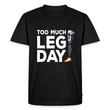 Chirurgie de la jambe en fauteuil roulant jambe perdue - T-shirt Premium bio Homme - noir - Devant - Nico (187cm)