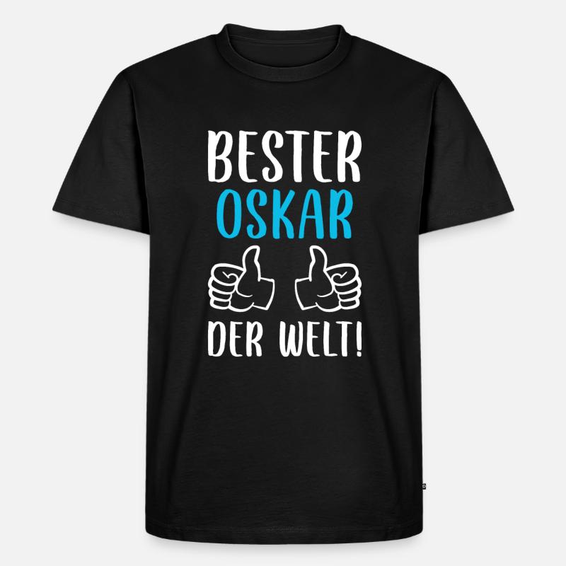 Oskar Vorname Name Geburtstag - Männer Premium Bio T-Shirt - Schwarz