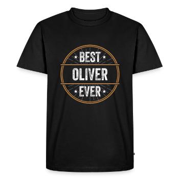 Meilleur cadeau Oliver Ever First Name - T-shirt Premium bio Homme - noir - Devant - Nico (187cm)