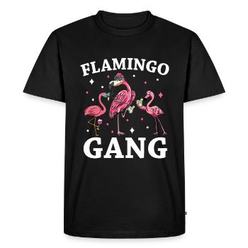 Flamingo JGA - T-shirt Premium bio Homme - noir - Devant - Nico (187cm)