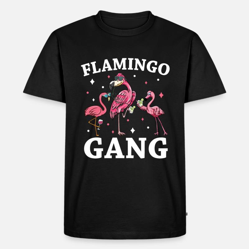 Flamingo JGA - Männer Premium Bio T-Shirt - Schwarz