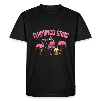 Flamingo JGA - T-shirt Premium bio Homme - noir - Devant - Nico (187cm)