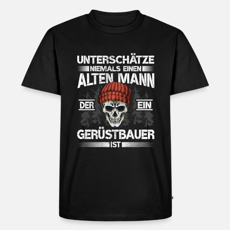Gerüstbauer - Männer Premium Bio T-Shirt - Schwarz