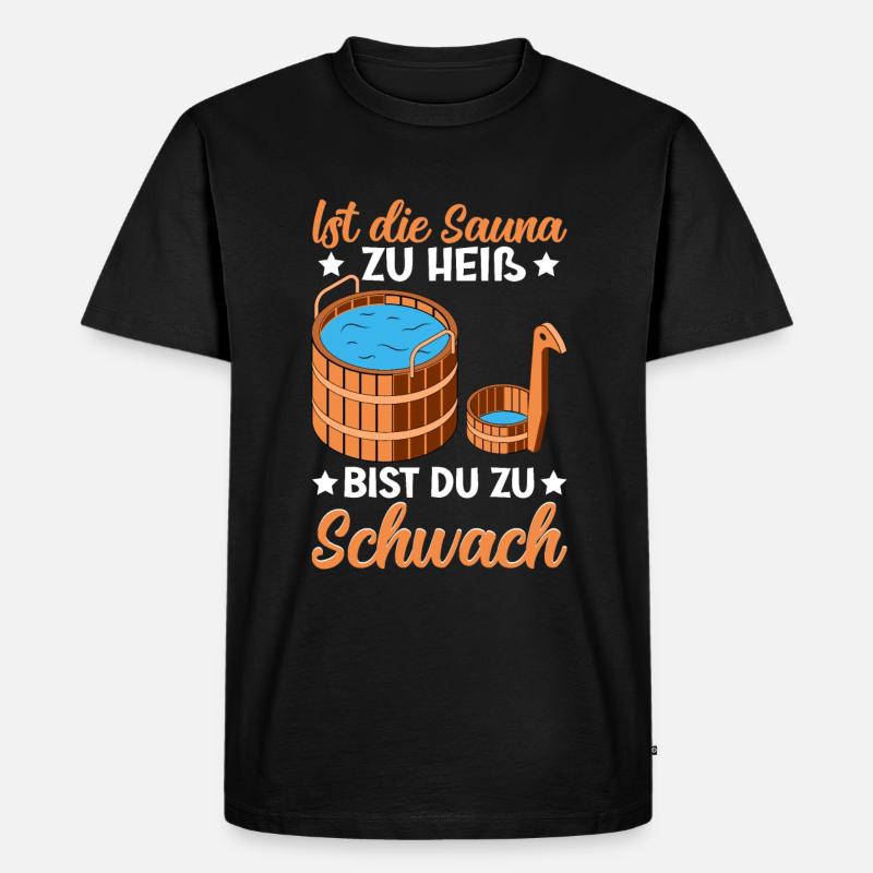 Sauna - Männer Premium Bio T-Shirt - Schwarz