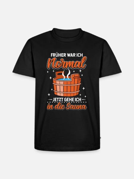 Sauna - Männer Premium Bio T-Shirt - Schwarz