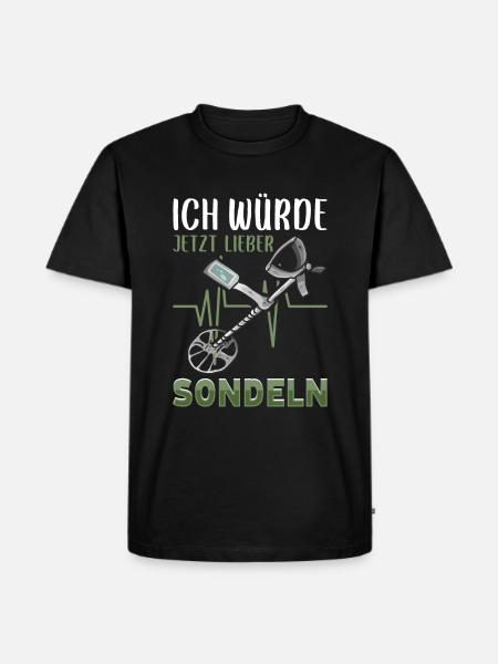 Sondeln - Männer Premium Bio T-Shirt - Schwarz