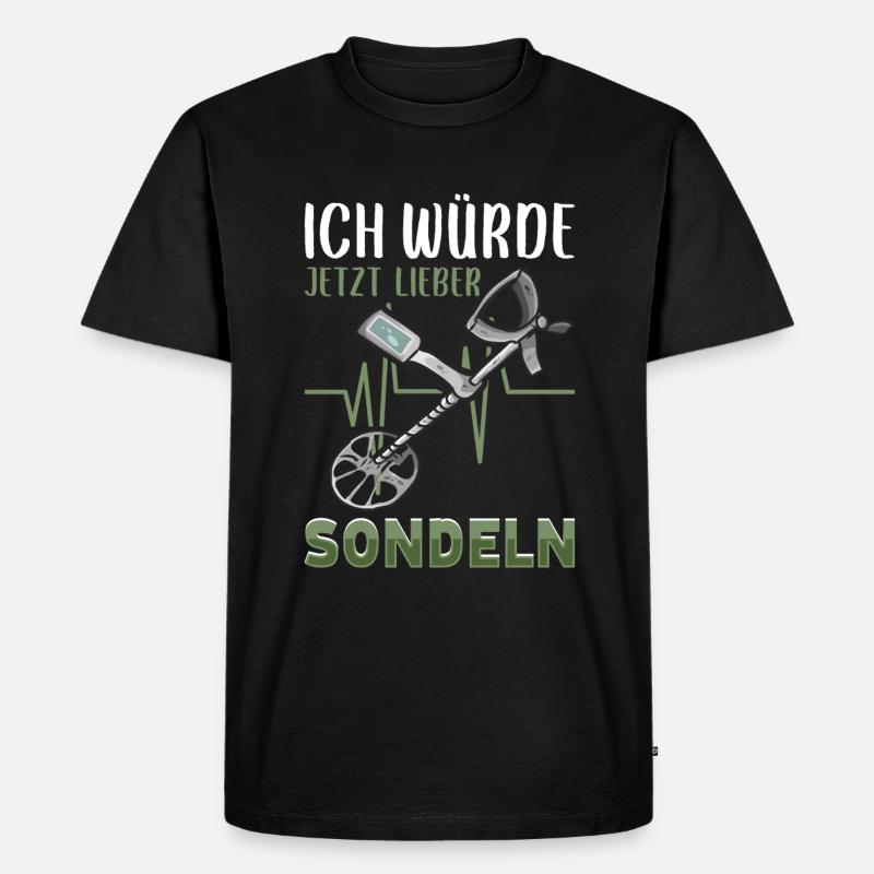 Sondeln - Männer Premium Bio T-Shirt - Schwarz