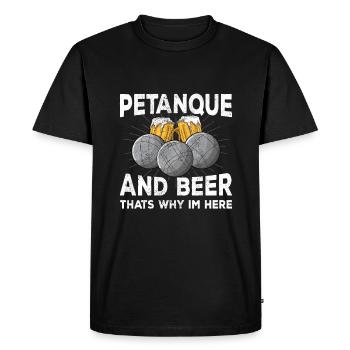 Petanque Boule Game Set Boccia - Men's Premium Organic T-Shirt - black - Front - Nico (187cm)