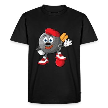 Petanque Boule Game Set Boccia - Men's Premium Organic T-Shirt - black - Front - Nico (187cm)