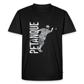 Petanque Boule Game Set Boccia - Men's Premium Organic T-Shirt - black - Front - Nico (187cm)