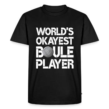 Petanque Boule Game Set Boccia - Men's Premium Organic T-Shirt - black - Front - Nico (187cm)