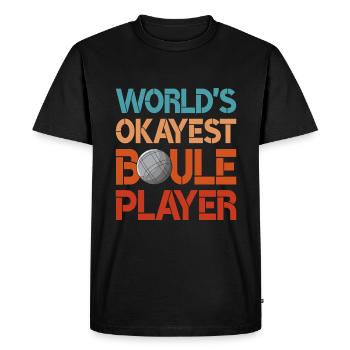 Petanque Boule Game Set Boccia - Men's Premium Organic T-Shirt - black - Front - Nico (187cm)