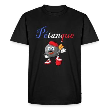Petanque Boule Game Set Boccia - Men's Premium Organic T-Shirt - black - Front - Nico (187cm)