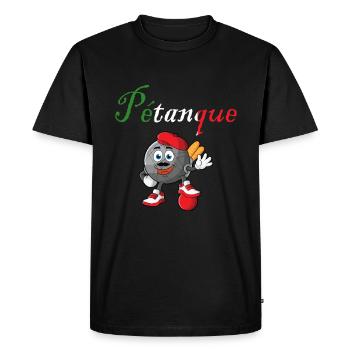 Petanque Boule Game Set Boccia - Men's Premium Organic T-Shirt - black - Front - Nico (187cm)