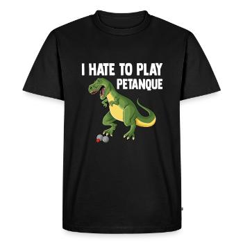 Petanque Boule Game Set Boccia - Men's Premium Organic T-Shirt - black - Front - Nico (187cm)