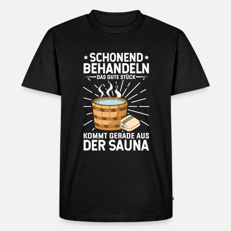 Sauna - Männer Premium Bio T-Shirt - Schwarz