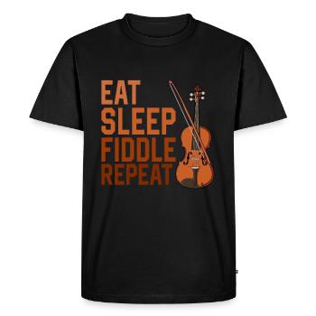 Violon Violon Viola Cello Musicien Instrument - T-shirt Premium bio Homme - noir - Devant - Nico (187cm)