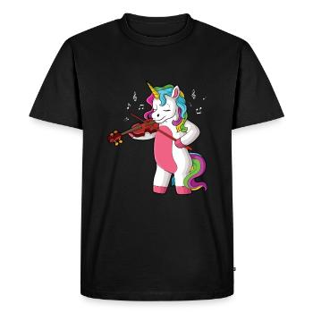 Violon Violon Viola Cello Musicien Instrument - T-shirt Premium bio Homme - noir - Devant - Nico (187cm)