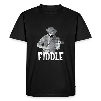 Violon Violon Viola Cello Musicien Instrument - T-shirt Premium bio Homme - noir - Devant - Nico (187cm)