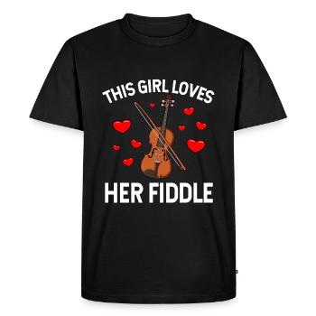 Violon Violon Viola Cello Musicien Instrument - T-shirt Premium bio Homme - noir - Devant - Nico (187cm)