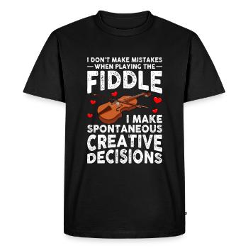 Violon Violon Viola Cello Musicien Instrument - T-shirt Premium bio Homme - noir - Devant - Nico (187cm)