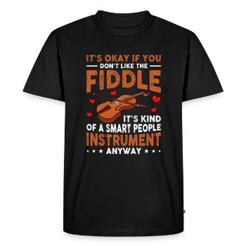 Violon Violon Viola Cello Musicien Instrument - T-shirt Premium bio Homme - noir - Devant - Nico (187cm)