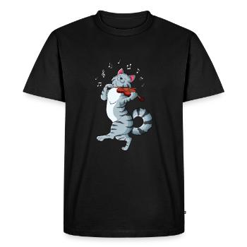 Violon Violon Viola Cello Musicien Instrument - T-shirt Premium bio Homme - noir - Devant - Nico (187cm)