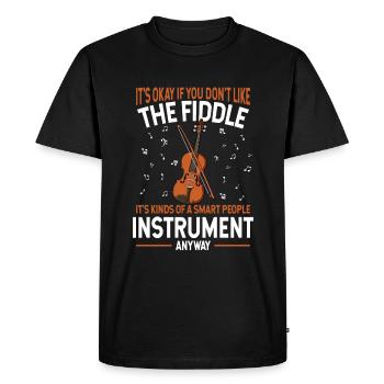 Violin Violin Viola Cello Musician Instrument - Men's Premium Organic T-Shirt - black - Front - Nico (187cm)